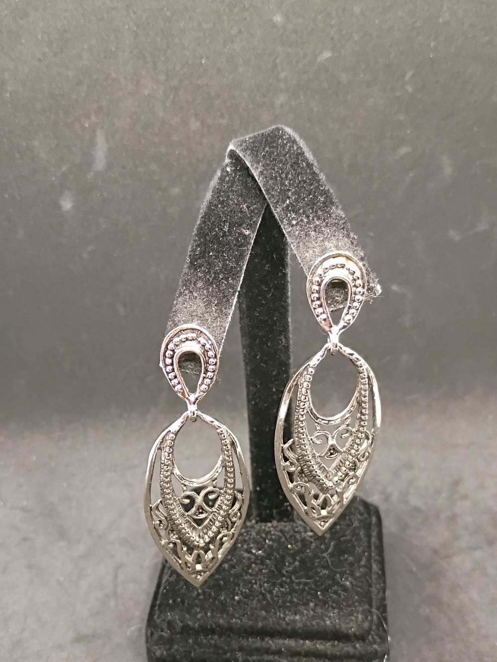 Express Silver-Tone Filigree Drop Earrings